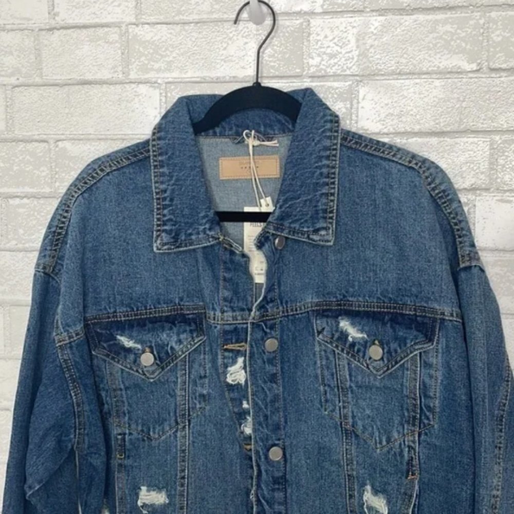 NWT Blank NYC Distressed Denim Jacket - Picture 4 of 12